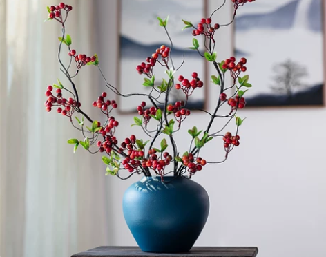 新中式花瓶陶瓷摆件客厅插花电视柜玄关桌面居...