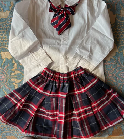 全新英伦学院风衬衫校服套装中小学生班服表演...