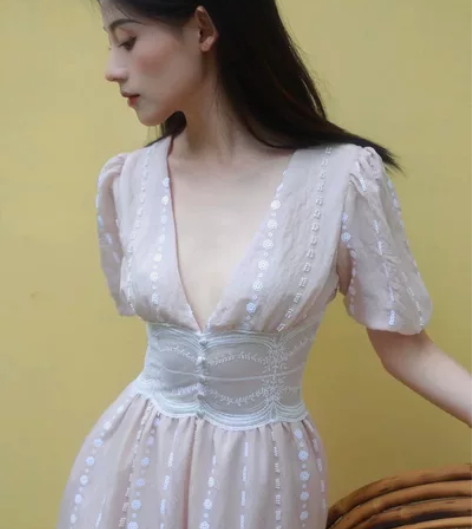 zisi恣肆 缪斯花园 西桃粉+月纯白钉珠...