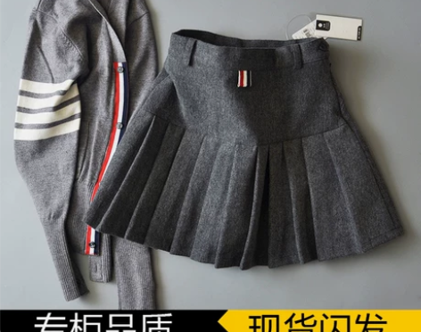 百褶裙短裙秋冬女2018新款加厚羊毛呢半身...