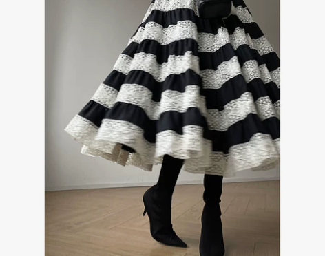 Aconiconi|风之畔 蕾丝拼接法式A...