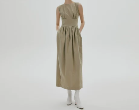 SHOWROOMPLUS复古背心连衣裙圆领...