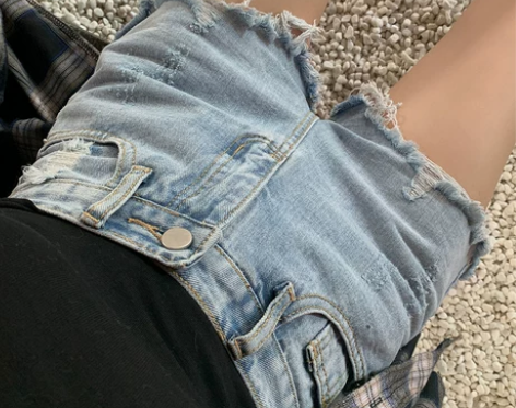 ?【初夏上新价】牛仔短裤女夏2022新款宽...