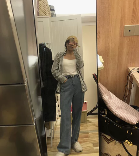 阔腿牛仔裤唐狮 160|66A唯品会购入衣...