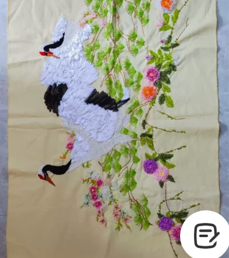 新年新气象挂画  包邮原创手工丝带绣  松...