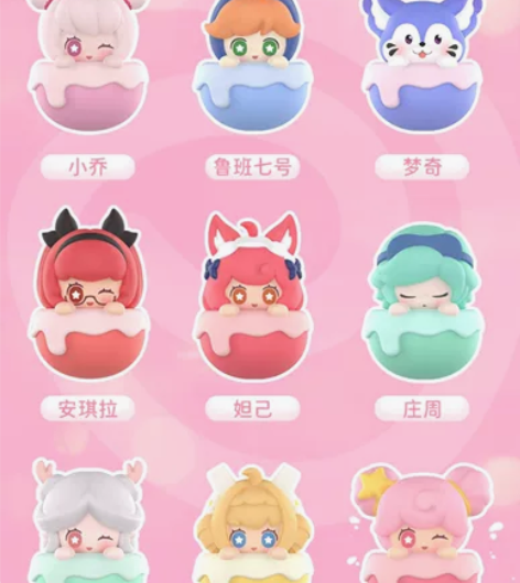 王者荣耀萌趣豆迷你不倒翁手办盲盒潮玩摆件手...