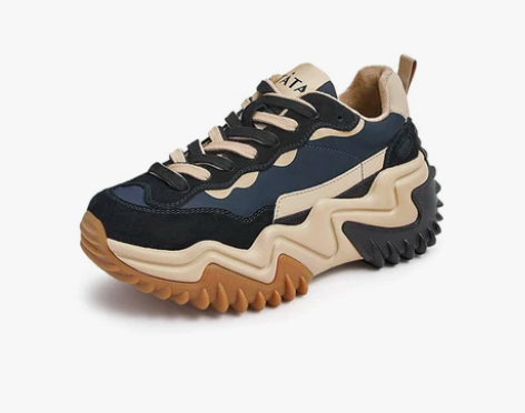 Tata他她厚底老爹鞋女冬加绒增高休闲运动...