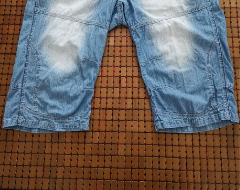 9成新水磨白牛仔短裤男士夏季休闲薄款短裤，...