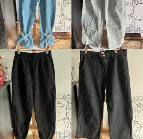 清衣柜!女牛仔裤阔腿休闲裤2件包邮 很新!...