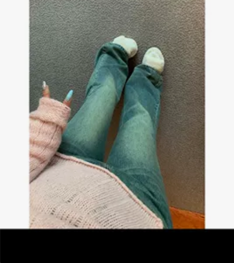 黑泽玄七微胖mm高腰显瘦牛仔裤女宽松大码阔...