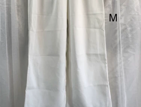 m码裤子女拖地长裤显瘦垂感休闲直筒裤白色西...