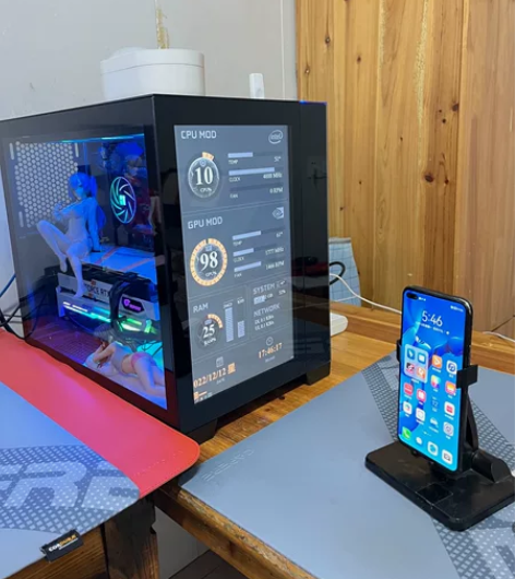 出个黑色包豪斯mini机箱，带显示器的，可...