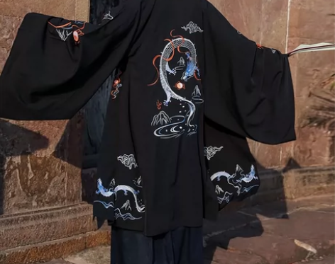 夏季汉服男士正版原创中国风黑色系公子书生魏...