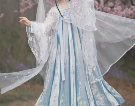 【花不误】茗月萱汉服女齐胸襦裙日常套装刺绣...