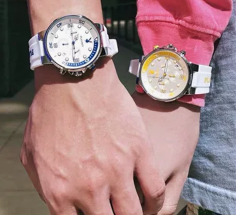 花花公子手表男学生新款潮流时尚石英表硅胶带...