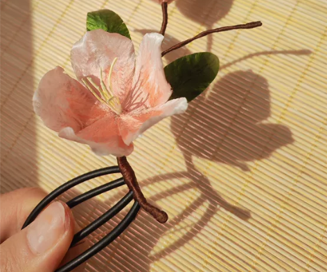 （仅展示）春日桃夭?绒花，粉粉的少女心，春...