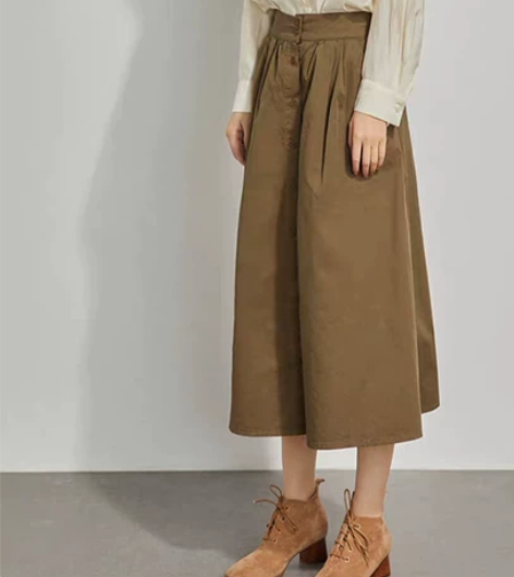 秋季文艺纯色半身裙中长款裙子a字裙 感兴趣...