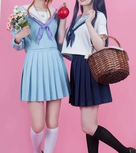 火花动漫百变小樱cos服小樱水手服蓝色co...