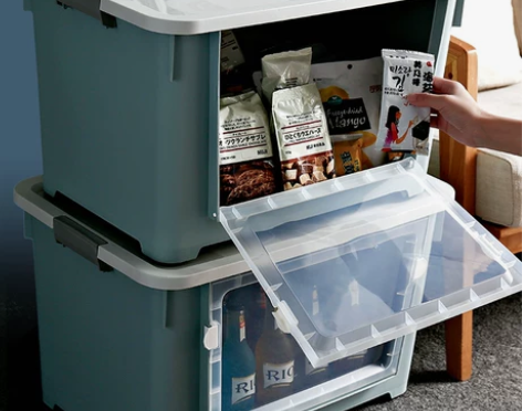 布艺收纳箱 收纳箱布艺前开式大号收纳家用塑...