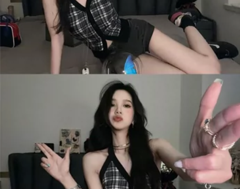 辣妹格子吊带背心女夏季内搭外穿设计感小众挂...