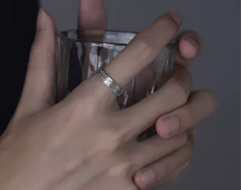 老人与海戒指 925银开口可调节本人买错了...