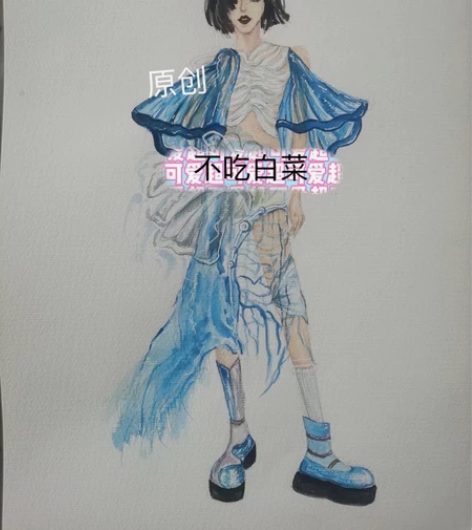 画服装人体线稿、服装效果图、款式图 默认A...
