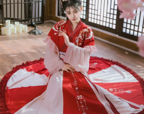 【夜未央】晋制交领汉服女梨花渡原创齐腰襦裙...