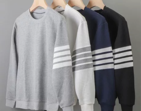 卫衣男春秋季华夫格外套男春季休闲无帽男士秋...