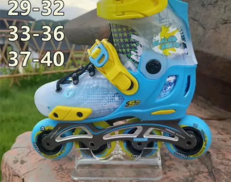 米高s7轮滑鞋，全新正品儿童轮滑鞋花样溜冰...