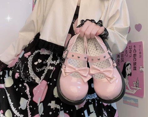 朋克甜甜 GURURU原创圆头大头蝴蝶结辣...