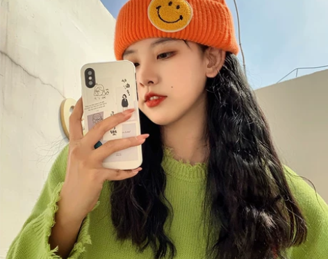 韩国笑脸圆顶流氓帽子女潮冷帽雅痞瓜皮帽女秋...