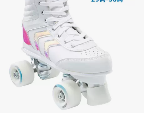 ＃全新带吊牌转卖31码＃迪卡侬双排溜冰鞋女...