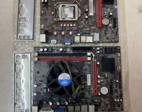 2个七彩虹H61主板，带挡块，送CPU，所...