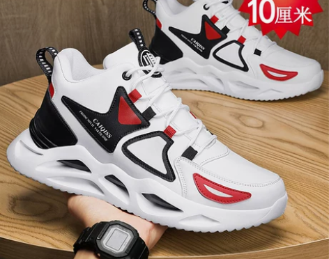 内增高鞋 板鞋内增高秋季高帮运动鞋隐形男鞋...