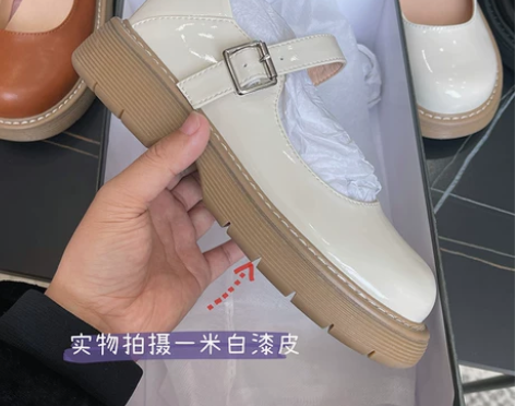 自然卷2022新款玛丽珍鞋日系jk软妹圆头...