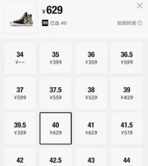 匡威兔八哥联名款，40码，如图，今年六月毕...