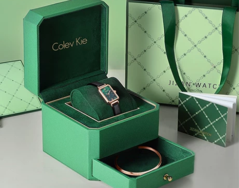 ColevKie正品小CK名牌小绿表女士手...