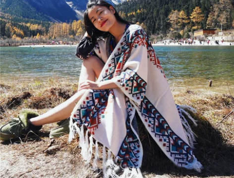 披肩斗篷女秋冬加厚民族风西藏青海云南丽江旅...