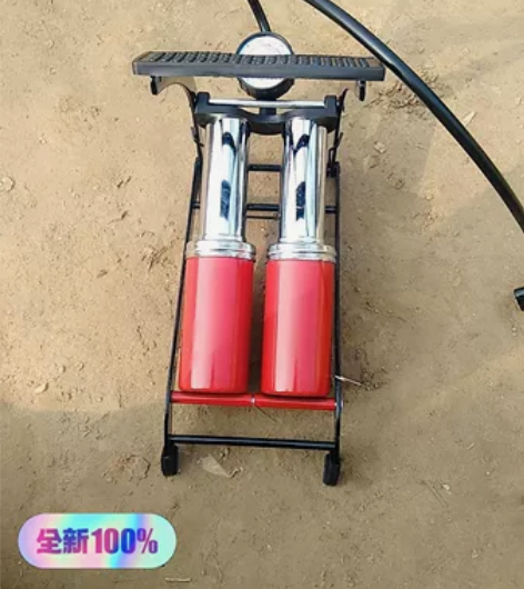 便携式汽车高压打气泵 脚踩自行车打气筒 篮...