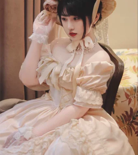 倪克斯之吻高领月桂树Lolita原创优雅法式洋装茶会洛丽塔敬...