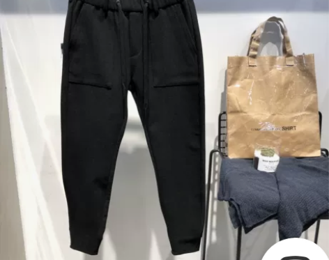 冬季男士休闲裤2019新款潮流复古暗条纹抽...