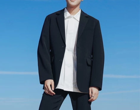第四十九天春秋季纯色小西装男士休闲西服上衣...