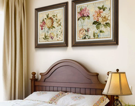 装饰画美式卧室床头壁画客厅挂画欧式墙画房间...