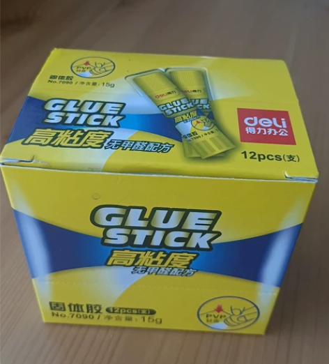 得力固体胶7090，15克/支，一盒12支...