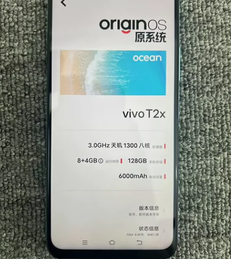 vivo t2x，8+128g，后盖有一处...