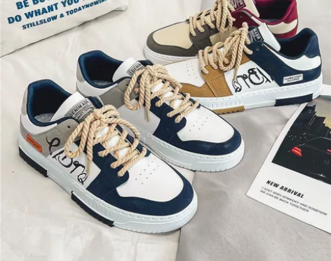 男鞋秋季新款帆布鞋子男潮流百搭小白鞋ins运动休闲板鞋老爹潮...