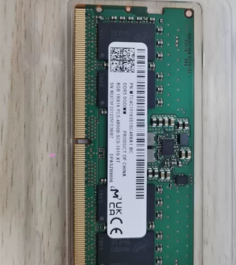 卖两条美光DDR5  4800  8G的拆...