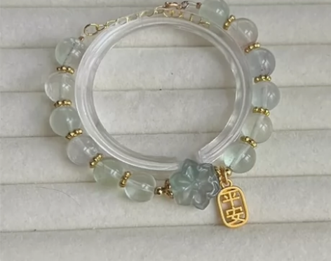 [闪亮]【粉丝抽奖】萤石手链1 全程无美颜...