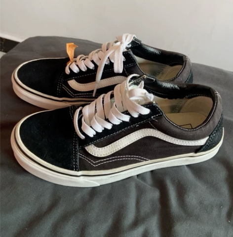 VANS经典款 低帮黑白正品38.5 成色...
