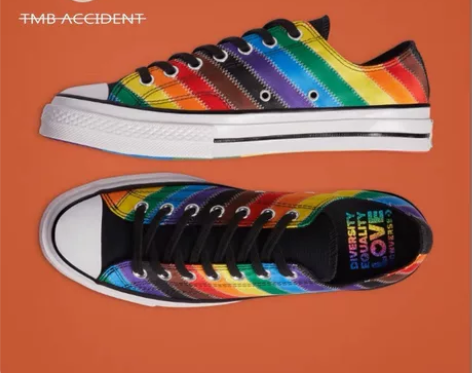 CONVERSE匡威1970S 彩虹亮片高...